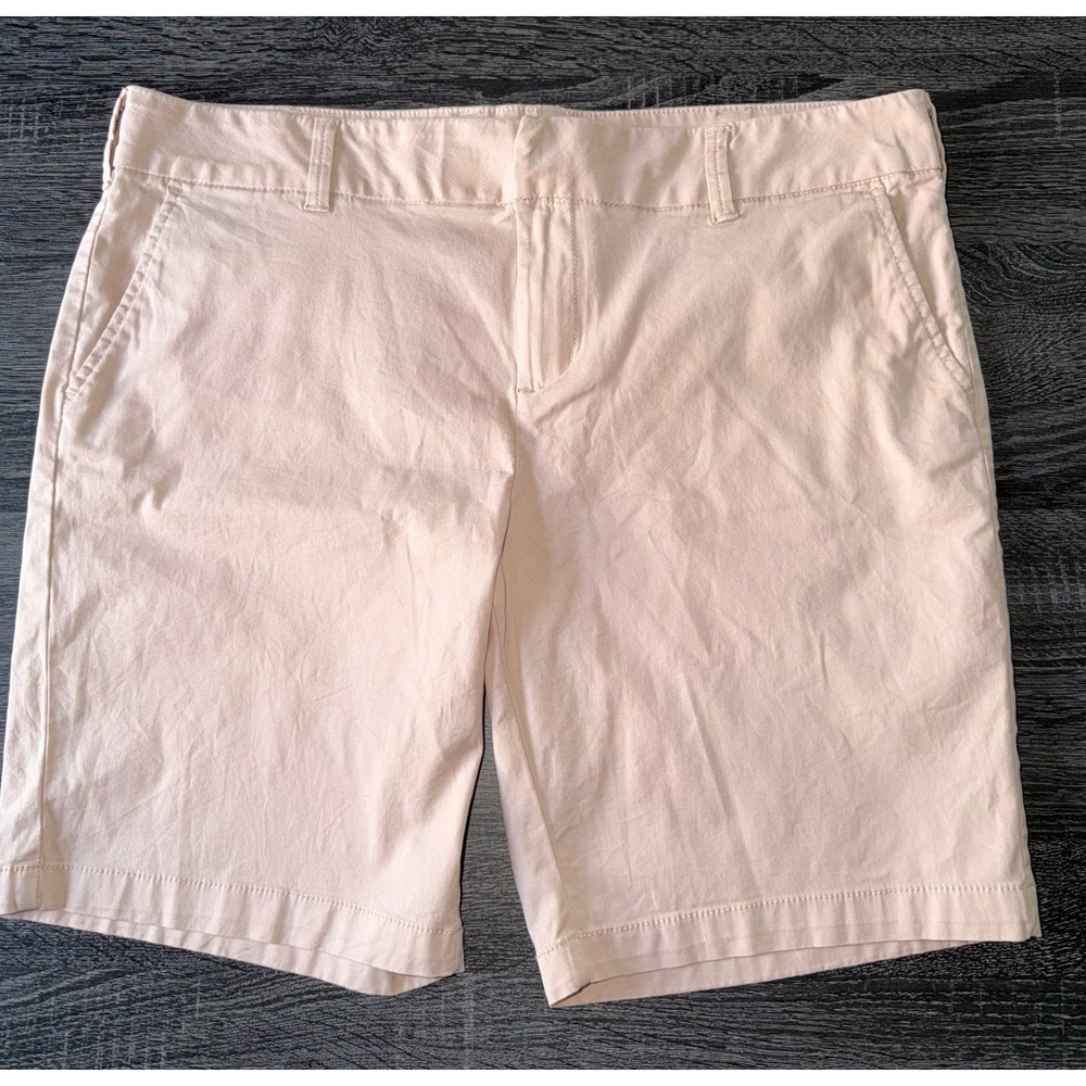 GH Bass Womens Chino Shorts Size‎ 16 Light Pink  Stretch Cotton Casual Summer